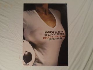 Soccer Players Do It In The Grass Poster Sexy Large Breasts Wet T - Shirt Girl