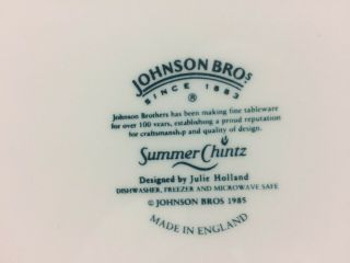 Johnson Brothers SUMMER CHINTZ Dinner Plate 10 1/2 