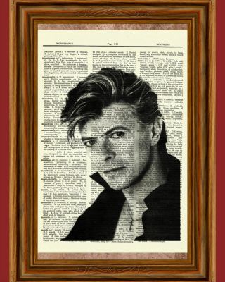 David Bowie Dictionary Art Print Poster Picture British Musician Labyrinth Actor