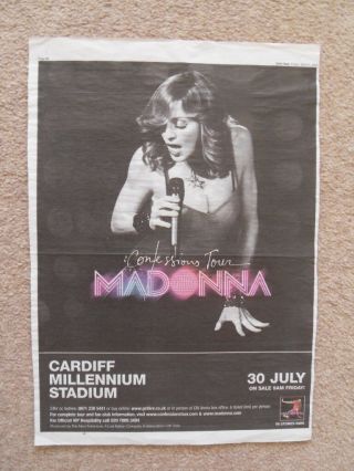 Madonna - Confessions Tour Full Page Uk Newspaper Promo Advert