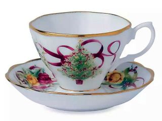 Royal Albert Christmas Tea Cup And Saucer Set - Nib
