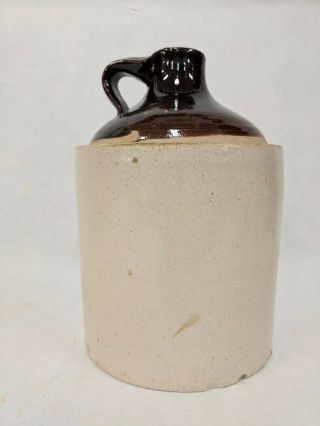 Antique Primitive Stoneware Pottery Ceramic Crock Jar Pot Pitcher Jug W/handle
