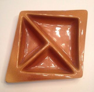 Vtg Red Wing Usa 803 Pottery Divided Serving Dish Atomic Mid Century Bowl Retro