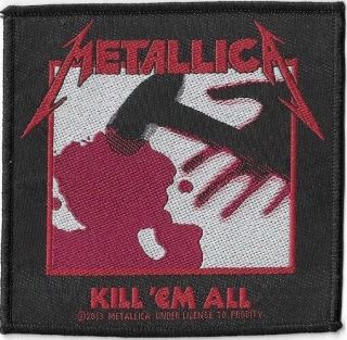 Official Merch Woven Sew - On Patch Heavy Metal Rock Metallica Kill 