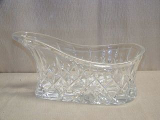 Heavy Duty Deep Etched Crystal Sleigh Type Planter