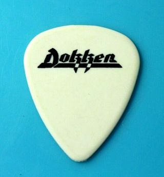 Dokken // Jeff Pilson Tour Guitar Pick // White/black Dio Foreigner T&n