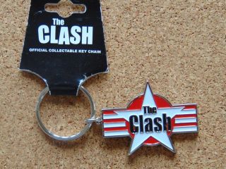 Official The Clash Live Nation Red And White Metal Keyring,  Keychain