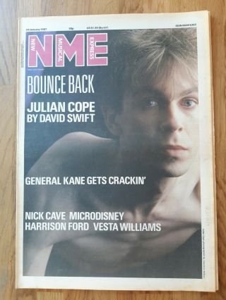 Nme Newspaper January 24th 1987 Julian Cope Cover