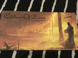 Alexi Laiho Children Of Bodom Signed I Worship Chaos Canvas