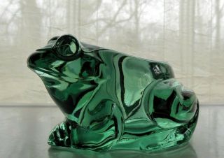 Indiana Glass Green Frog Votive Candle Holder