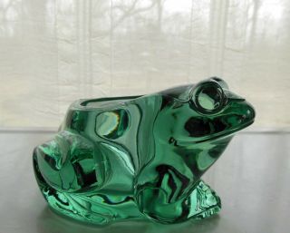 Indiana Glass Green Frog Votive Candle Holder 2