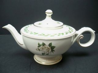 Vintage Hall China Dinnerware Cameo Rose Mary Dunbar Tea Pot