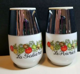 Gemco Corning Spice Of Life Salt & Pepper Shakers Exc Vintage