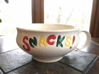 Vintage Mccoy Ceramic Pottery Coffee? Snacks Large Bowl Cup Usa 7620
