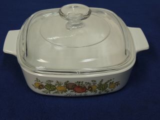 Corning Ware Spice Of Life 1 Quart Baking Casserole Dish A - 1 - B With Lid