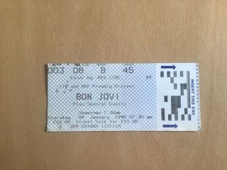 Bon Jovi Wembley 04/01/1990 Ticket Stub