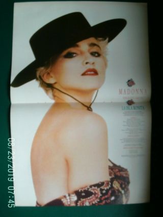 Madonna - La Isla Bonita Poster Centre Spread 1980s 28cm X 42cm