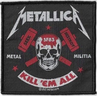 Official Licensed Merch Woven Sew - On Patch Heavy Rock Metallica Metal Militia