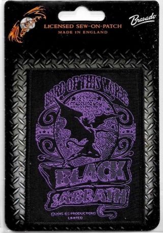 Official Merch Woven Sew - On Patch Metal Rock Black Sabbath Lord Of This World