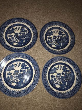Churchill China,  Made In England Blue Willow 8 Inch Salad Plate 4