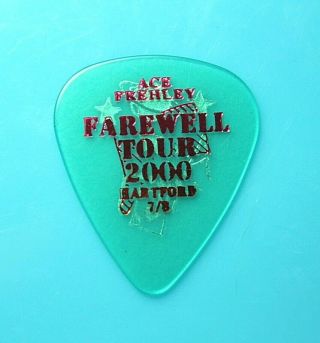 Ace Frehley // Kiss Farewell Tour Guitar Pick // 7/08/2000 Hartford Ct