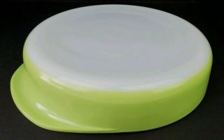 Vintage Pyrex Glass Lime Green 8 Inch Round Cake Baking Dish Ovenware 221 Euc
