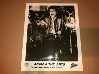 Adam Ant Rare Promo Adam And The Ants Live Official Photo 8 " X 10 " Epic Records