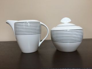 Mikasa Ultima,  Overture Hk 112 Creamer Pitcher And Sugar Bowl With Lid