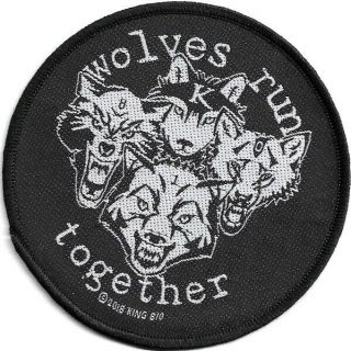 Official Merch Woven Sew - On Patch Metal Rock King 810 Wolves Run Together