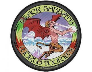 Official Licensed - Black Sabbath - World Tour 78 Sew On Patch Metal Ozzy Iommi