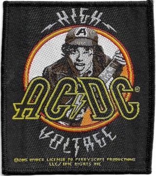 Official Merch Woven Sew - On Patch Heavy Metal Rock Music Ac/dc High Voltage B