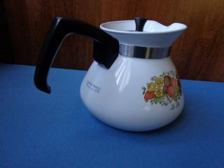 Corning Ware Spice of Life Le The ' 6 Cup Coffee Tea Pot P - 104 w/lid NOS 2
