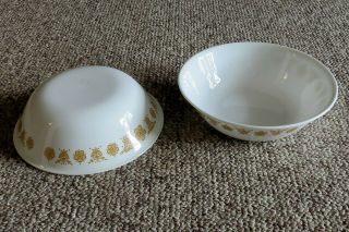 2 Corning Corelle Butterfly Gold Serving Bowls 8 1/2 "