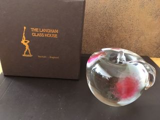 Langham Glass Paperweight - Boxed - Apple