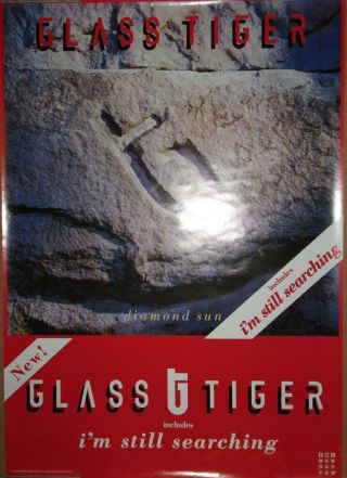 Glass Tiger Diamond Sun,  Emi Promotional Poster,  1988,  24x26,  Ex,  Canadian Music