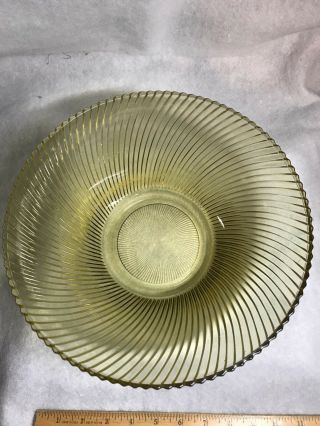 Federal Glass Diana Pattern Depression Glass Amber Colored Large Fruit Bowl