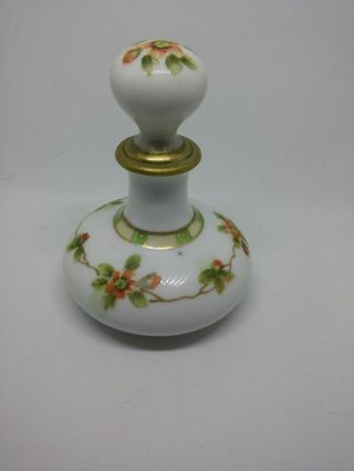 Vintage Nippon Hand Painted Dresser Perfume Bottle 3 1/2 "