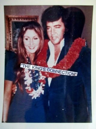 Photo Of Elvis & Linda Again On Rare Polaroid Film - Close - Up In Hotel