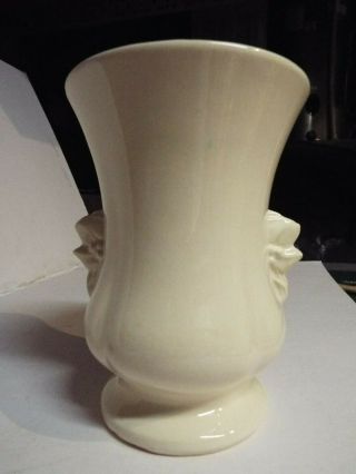 Vintage Mccoy Art Pottery Vase With Leaf And Berry Handles