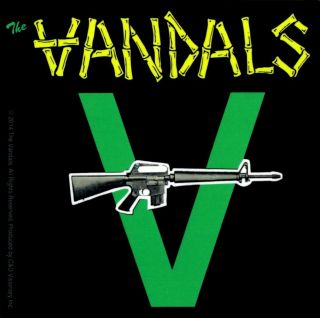 15955 The Vandals V Machine Gun Logo Punk Rock Hardcore Music Band Sticker Decal