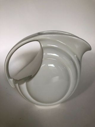 Vintage Round White Hall China Co Ceramic Pitcher 1338