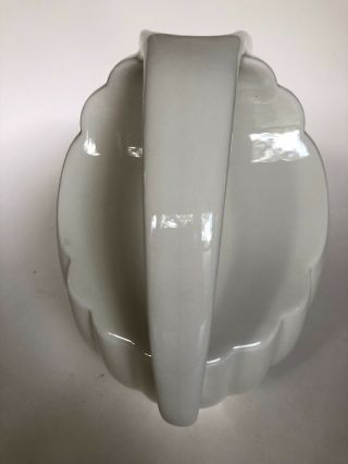 Vintage Round White Hall China Co Ceramic Pitcher 1338 3
