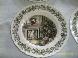 Vintage Johnson Brothers 10 5/8 " Merry Christmas Dinner Plate Made In England