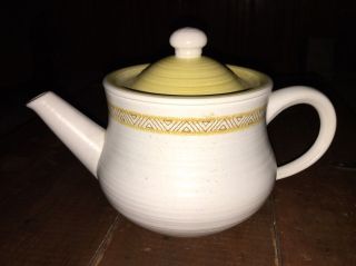 Vintage Franciscan Earthenware Hacienda Gold Covered Teapot Coffee Pot