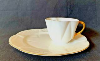 Vintage Shelley Regency Dainty Snack Set Plate And Cup Gold Trim 3 Of 4