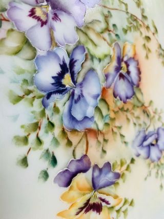 Antique Jean Pouyant Limoges JPL France Hand Painted Floral Porcelain Dish 2