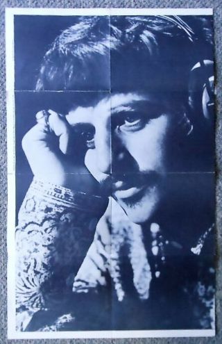 1960s Double - sided Poster MICKY DOLENZ,  The Monkees,  RINGO STARR,  The Beatles 2
