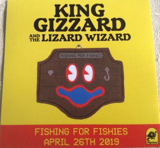 Small Sticker For King Gizzard And The Lizard Wizard Fishing For Fishies 9.  5 Cm