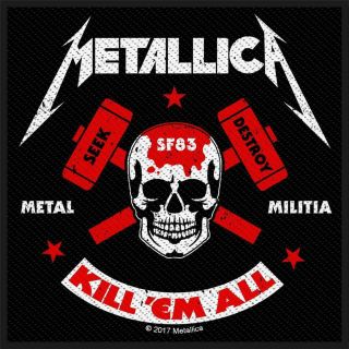 Official Licensed - Metallica - Militia Sew On Patch Metal Hetfield Kill Em All