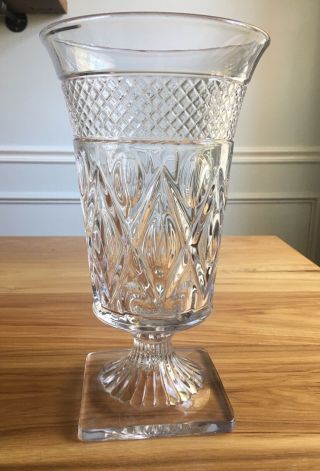 Vintage Imperial Cape Cod Footed Flip Vase 11 1/4 Inches
